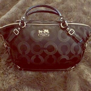 Black Coach bag with C logo
